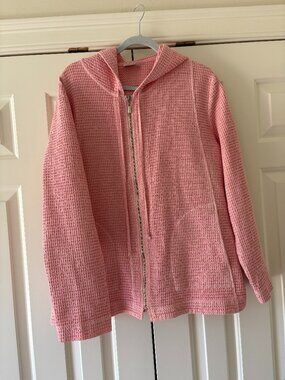 Focus Hooded Waffle Jacket  NWOT size L